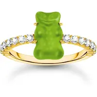 Thomas Sabo TR2459-414-6 Damenring Goldbär Grün Goldfarben