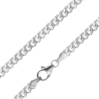 Trendor 15258 Herren-Panzerkette 925 Silber Halskette 4,1 mm breit