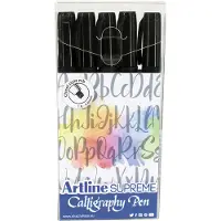 Artline Tuschen - Supreme Kalligraphiestift - 5 st. - Schwarz - - One Size - Filzstifte