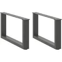 vidaXL Couchtischbeine U-Form 2 Stk. Anthrazit 60x(30-31) cm Stahl