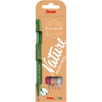 Pentel Brush Sign Pen 4er-Set Nature
