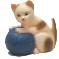 Egmont toys Heico Lampe Katze mit Wollknäuel blau 24x23 cm