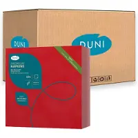 Duni Serviet Bio Dunisoft Airlaid L40xB40cm rød,6 pk x 60 stk/krt