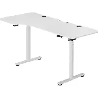 Juskys Höhenverstellbarer Schreibtisch 160x75cm - Elektrisch stufenlos verstellbar Bürotisch Sitz- & Stehtisch Speicherplatz Memory-Funktion - Weiß