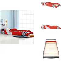 vidaXL Rennwagen-Bett 90x200 cm Rot - Baby- & Kleinkinderbetten
