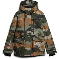 Superdry für Herren. MS110178A Ultimate Rescue Jacke grün (L), Lässig, Sportlich, Camouflage, Schnee, Recyceltes Polyester, Nachhaltig