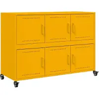vidaXL Sideboard Senfgelb 100,5x39x72 cm Stahl