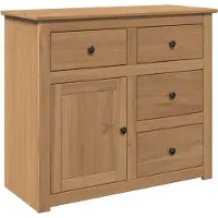 vidaXL Sideboard mit Schubladen PANAMA 93x40x80 cm Massivholz Kiefer