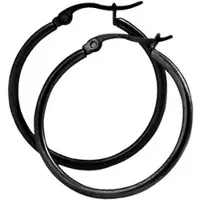 Everneed Mille - Schwarze Creolen - Medium
