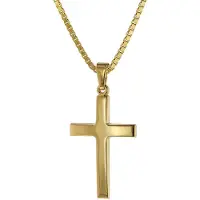 Trendor 75263 Kreuz-Anhänger Gold 333 (8 Karat) + Goldplattierte Kette