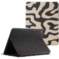 Selencia Vivid Klapphülle für das Apple iPad Air 11 Zoll (2026) M4 / (2025) M3 / (2024) M2 / Air 5 (2022) / Air 4 (2020) - Art Wave Black