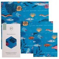 Gaia Imkerei Naturwunder Bienenwachstücher Set (3 Stück), Nachhaltig & Umweltfreundlich, Natürliche Verpackungsalternative