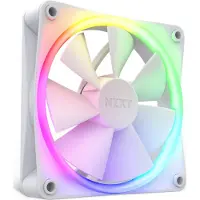 NZXT F120 RGB-Lüfter - 120 mm flüsterleiser PC-Gehäuselüfter mit 18 anpassbaren RGB-LEDs, ausgewogenem statischem Druck und Luftstrom, PWM-Drehzahlregelung, CAM-Software-Synchronisierung - Weiß