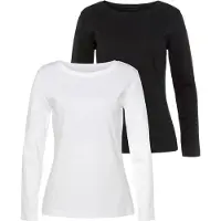 Vivance Langarmshirt "aus reiner Baumwolle" 2er-Pack, aus luftiger Interlock-Qualität