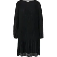 s.Oliver Black Label Plisseekleid Ohne Taschen halbtransparent mit U-Boot-Ausschnitt