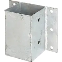 Alberts Pfostenträger "für L- und U- Steine", (Set, 2 St.), feuerverzinkt, 91 x 91 mm