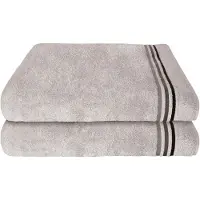 Schiesser Duschtücher "Skyline Color aus 100 % Baumwolle mit eleganter Streifenbordüre", (Set, 2 St., 2 Badetücher (70x140 cm), MADE IN GREEN by OEKO-TEX