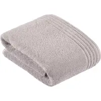 Vossen Saunatuch "Vienna Style Supersoft", grau (light grau), B:100cm L:150cm, Walkfrottee, Baumwolle, Handtücher, Saunatuch, mit Bordüre