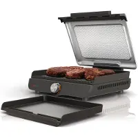 Ninja Sizzle GR101EU Elektrogrill und Plancha, 1450 W, Schwarz