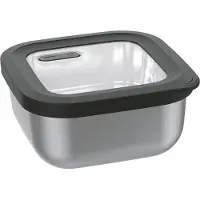 GEFU Frischhaltebox Provido Quadratisch Silber 1,8 L