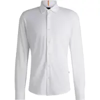 BOSS Slim-Fit Hemd aus meliertem Baumwoll-Jersey Grösse XL