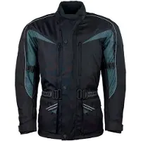 Roleff RO10003 Motorradjacke – Schwarz/Grau, wasserdicht, atmungsaktiv & mit Protektoren Größe: 3XL,