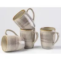 Gipfelstück Becher "Nebelwald", (Set, 4 tlg.), Scandi-Style, Reaktivglasur, jedes Stück ein Unikat, 4-teilig