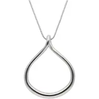 Jacques Charrel Kette mit Anhänger "geschwungen, Edelstahl"