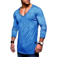 Behype Langarmshirt "NUKE L/S" mit V-Ausschnitt