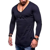 Behype Langarmshirt "NUKE L/S" mit V-Ausschnitt