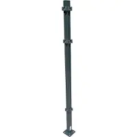 Peddy Shield Eckpfosten 110 cm mit Montageplatte bzw. Fuß für Stab- u. Doppelstabmatte anthrazit (RAL 7016)