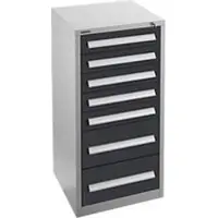 Schäfer Shop Schubladenschrank SF 70, 7 Schübe, weißaluminium RAL 9006 anthrazitgrau RAL 7016