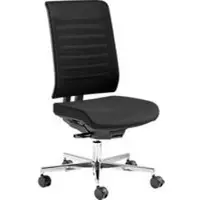 Schäfer Shop Bürostuhl SSI PROLINE PREMIUM S2+, teilautomatische 3D-Synchronmechanik, ohne Armlehnen, Netz-Rückenlehne, schwarz/alusilber