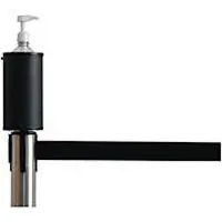 Guidesystems Hygienespender Aufsatz für Absperrpfosten RS-Serie GLA 85, Volumen 1 l, Ø 110 x H 200 mm, Kunststoff & Metall, schwarz