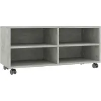 vidaXL TV-Schrank mit Rollen Betongrau 90x35x35 cm Holzwerkstoff