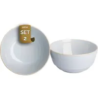 Palmer Barolo Müsli Schale - 2er-Set, Steinzeug, Ø 16 cm, hellblau, glänzend, moderner Stil, für Cerealien, Joghurt oder als Dessertschüssel