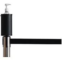 Guidesystems Hygienespender Aufsatz für Absperrpfosten RS-Serie GLA 25/28/45, Volumen 1 l, Ø 110 x H 200 mm, Kunststoff & Metall, schwarz