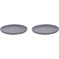 Palmer Sandy Loam Teller flach - 2er-Set, Steinzeug, Ø 28 cm, hellblau, matt glänzend gesprenkelt, kompakter Stil, für Pizza