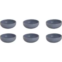 Palmer Sandy Loam Schale - 6er-Set, Steinzeug, Ø 12 cm, hellblau, matt glänzend gesprenkelt, kompakter Stil, für Müsli, Dessert