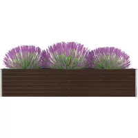 vidaXL Garten-hochbeet Aus Verzinktem Stahl 320x40x45 Cm