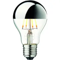 Design By Us LED-Leuchtmittel E27 Kopfspiegel silber 3,6W 2.700K dim , E27 3,6 W LED, dimmbar, Glas