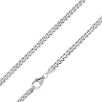 Trendor 15066 Herren-Halskette Silber 925 Flachpanzer 3,3 mm Breite