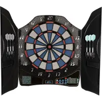 L.A Sports Elektronische Dartscheibe Bull Legend 1-8 Spieler 6 Softdart Pfeile Dartschrank