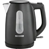 Severin WK 9553, 1 l, 2200 W, Schwarz, Kunststoff, Edelstahl, Wasserstandsanzeige, Überhitzungsschutz