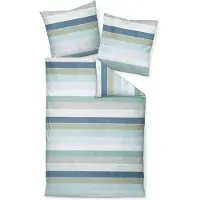 Janine Design Mako-Satin-Bettwäsche-Garnitur J. D. 87097 Farbe salbeigrün eukalyptus Größe 135x200+80x80