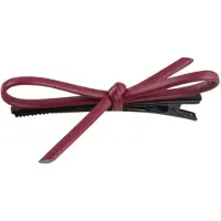 Everneed Pollie Lederschleife Haarspange - Bordeaux