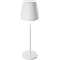 MEGATRON Akku Tischleuchte IP54 2W 200 lm 2700 K H 38 cm Tavola weiß mit USB + Touchdimmer