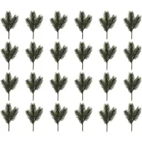 Creativ Green Winterliche Kunstpflanze "Weihnachtsdeko" Zweig benadelt, 24 Stück im Set