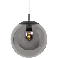 Steinhauer Glas Hängelampe Bollique, dimmbar, alu / grau / zink, für Wohn- / Esszimmer, Metall, Pendelleuchte