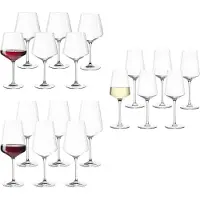Leonardo Gläser-Set "Wein- und Sektgläser Puccini 18er Set transparent" Ideal für den Alltag, spülmaschinengeeignet
